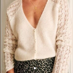 SÉZANE Grance cardigan / ivory / medium
